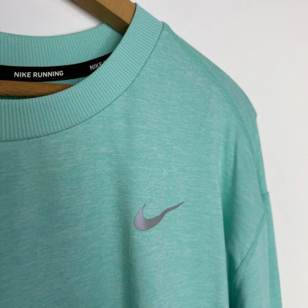 NIKE Running Dri-Fit Bright Teal Long Sleeve Top